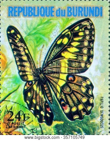 Saint Petersburg, Russia - March 15, 2020: Postage Stamp Issued In The Burundi With The Image Of The