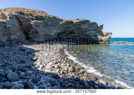 Cliffs And Beach In Papafragas Beach