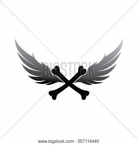 Crossbones Death Skull, Danger Or Poison Flat Icon For Apps And Websites