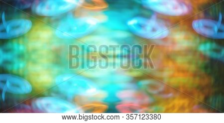Blurred Abstract Bokeh Background Of City Lights At Night