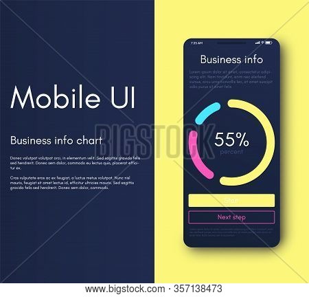 Mobile Application Interface. Ui Design, Vector Illustration