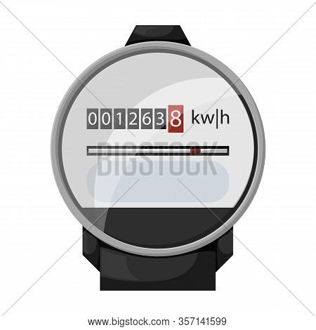Electric Meter Vector Icon.cartoon Vector Icon Isolated On White Background Electric Meter .