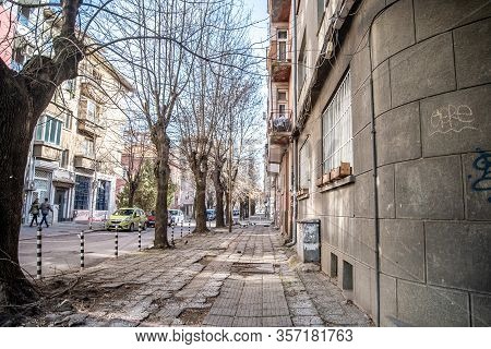 Sofie - March 1, 2020: Street Of The Capital Of Bulgaria