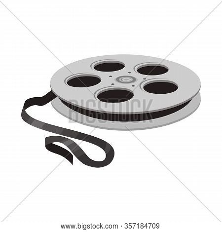 Vector Design Of Reel And Movie Symbol. Web Element Of Reel And Clapper Stock Symbol For Web.
