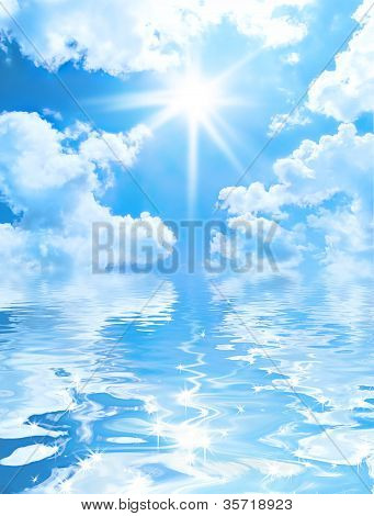 太阳能天空背景