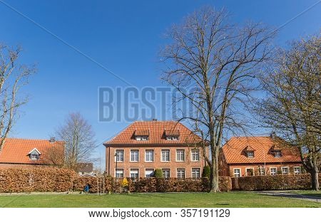 Old Houses In The Historic Center Of Freckenhorst, Germany
