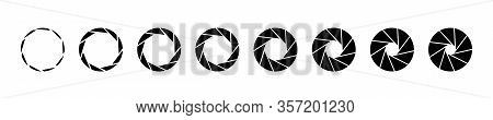 Camera Lens Aperture With Various Iris Position