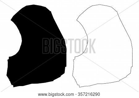 Kokshetau City (republic Of Kazakhstan, Akmola Province) Map Vector Illustration, Scribble Sketch Ci