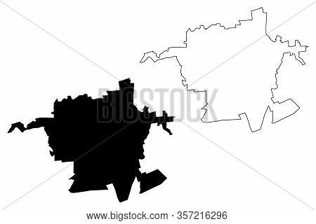 Panevezys City (republic Of Lithuania) Map Vector Illustration, Scribble Sketch City Of Panevezys Ma