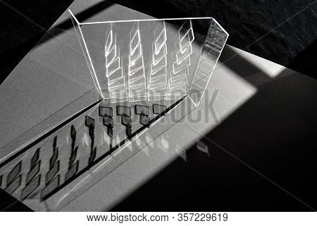 An Object Of Acrylic Glass In The Interplay Of Light And Shada