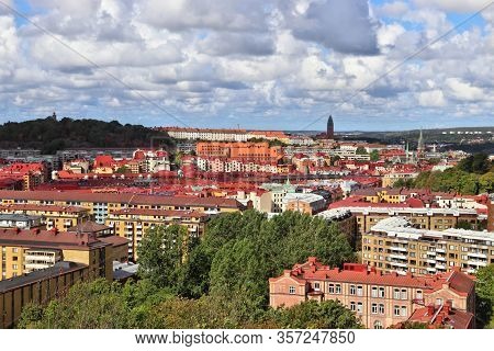 Gothenburg City, Sweden - Urban Cityscape With Olivedal And Masthugget Districts. Sweden Landmark.