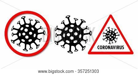 Stop Novel Coronavirus Outbreak Covid-19 2019-ncov Symptoms In Wuhan China. Travel Or Vacantion Warn
