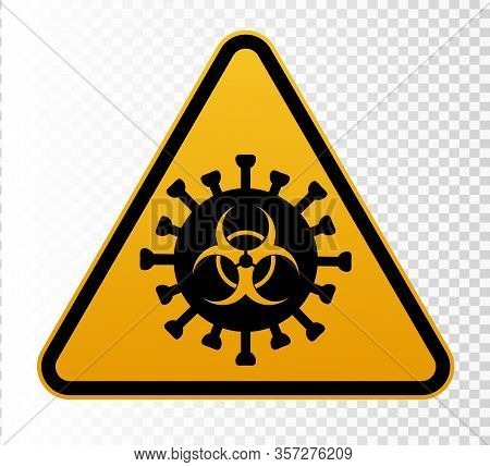 Coronavirus Warning Sign In A Triangle And Warning Tape Vector Illustration. Coronavirus In Europe. 