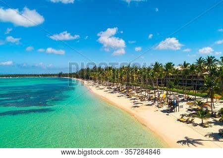 Aerial View Of Caribbean Resort, Bavaro, Dominican Republic