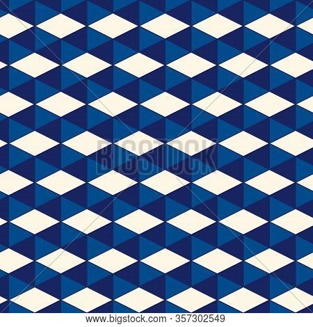 Contemporary Geometric Pattern. Repeated Triangles Ornament. Modern Geo Abstract Background. Seamles