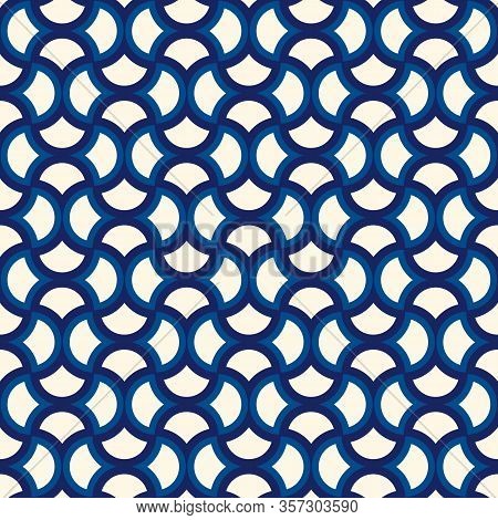 Ogee Drop Ornament. Maroccan Scales Mosaic Tiles. Scallop Motif. Oriental Traditional Pattern. Arabe