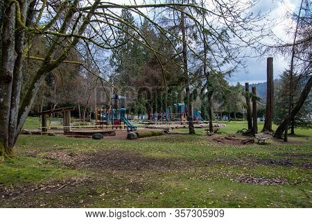 Playground Temporarily Closed Due Curb The Spread Of Covid-19.　　vancouver  Bc  Canada
March 23rd　202