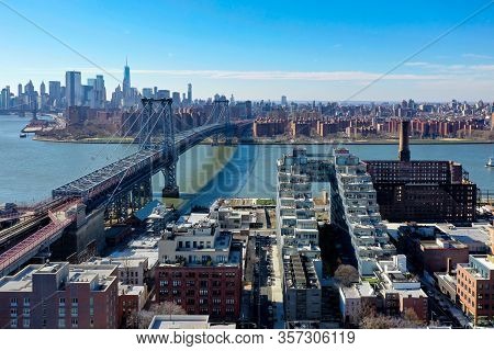 Brooklyn, New York - Feb 17, 2020: 325 Kent Kent Apartment Building In Williamsburg, New York.