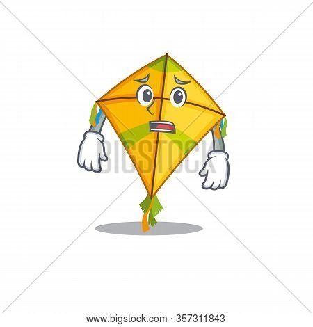 Cartoon Picture Of Kite Showing Anxious Face