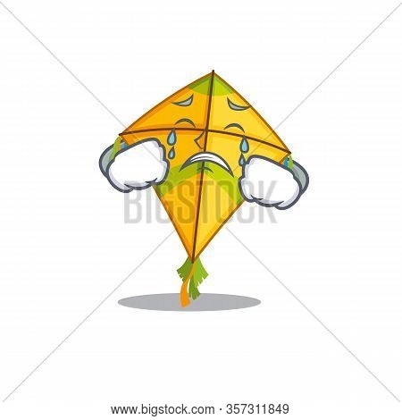 A Crying Kite Cartoon Mascot Design Style