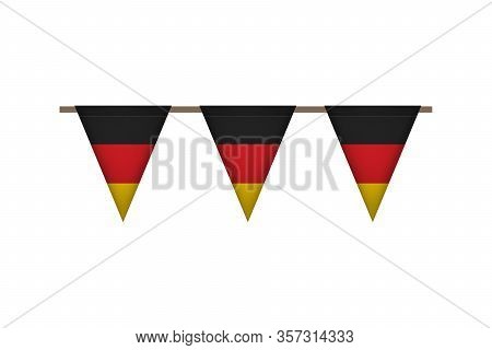 Germany Triangle Garland With Flags. Carnaval And Festival Decoration. Vector Illustration.