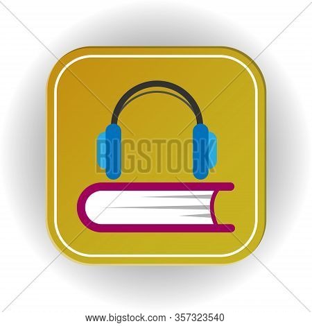 Vector Icon, Headphones And Book. Stock Illustration For Websites, Applications And Logos.