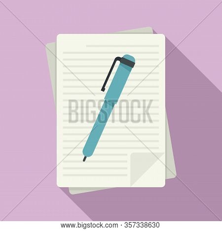 Grammar Edit Icon. Flat Illustration Of Grammar Edit Vector Icon For Web Design