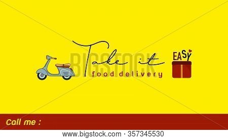 Use Food Delivery Service For Prevent The Spread Of The Virus.take It Easy To Eat. Food Delivery Ser
