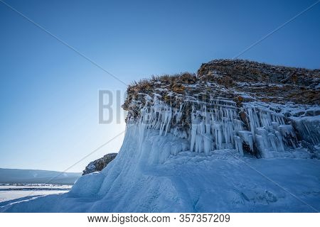 One Of The Rocks Of Cape Sagan-khushun Or Three Brothers, Olkhon Island, Lake Baikal, Russia
