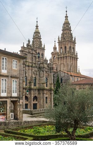 Santiago De Compostela, Spain. Place Of Immaculate In Santiago De Compostela. Santiago De Compostela