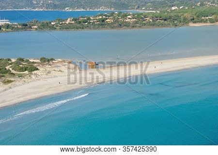 View Of The Porto Giunco Beach In Villasimius