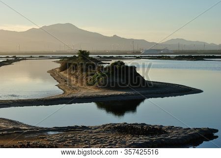 View Of The Santa Gilla Pond In Cagliari