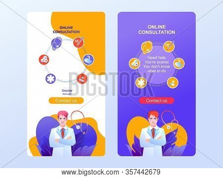 Medical Concept, Coronavirus Flu Epidemic, Communication With A Doctor Online Help, Consultation, Ne