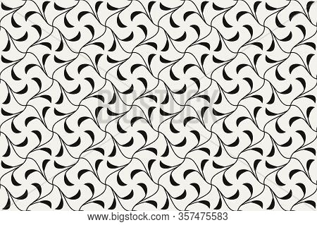 Floral Seamless Pattern. Vector Background With Abstract Tree Branch Texture. Leaves Monochrome Wall