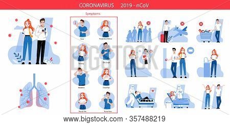 Concept Of Risk Of Infection, Symptoms, Precautionary Measures For Avoidance Viruses Infection. Coro