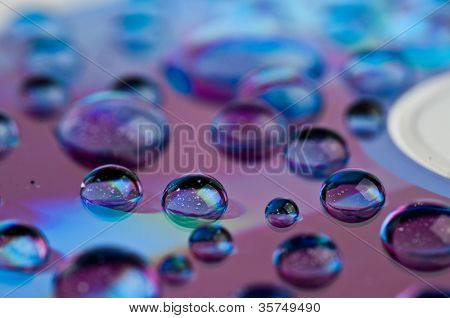 watter drops on  dvd media