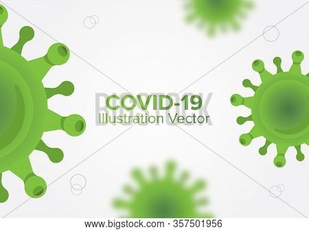 Illustrator Of Coronavirus In Green Vector For Presentation And Design