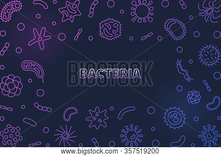 Bateria Vector Concept Colorful Modern Frame Or Illustration On Dark Background