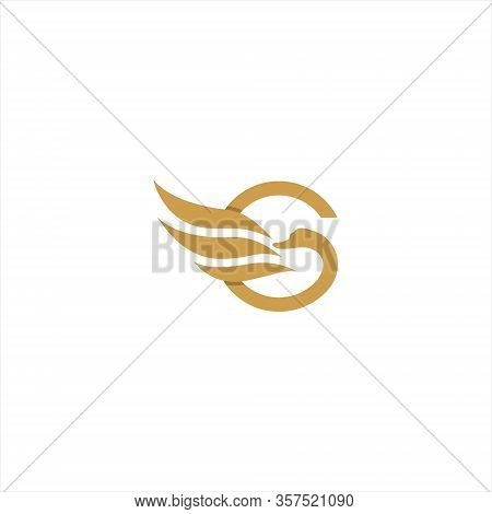 Swan Bird Abstract Vector Logo Design Template.