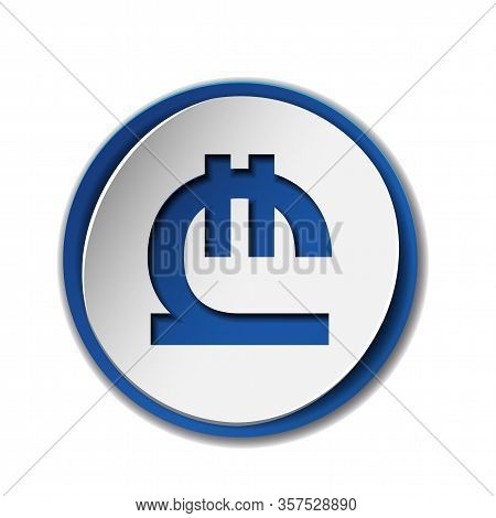 Lari Currency Symbol On Colored Circle Flat Icon