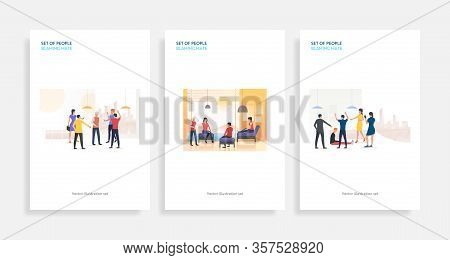 Set Of People Blaming Mate. Flat Vector Illustrations Of Friends Chatting Or Pointing At Colleague. 