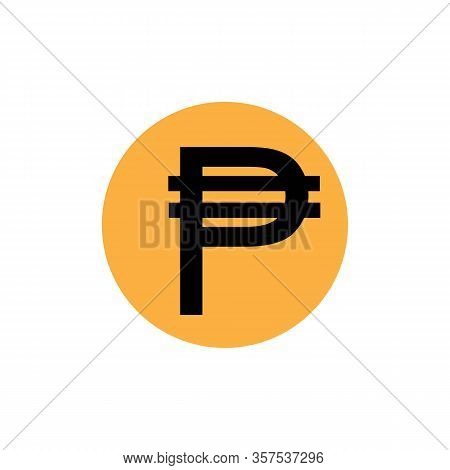 Philippines Banking Currency Symbol, Peso Vector Icon