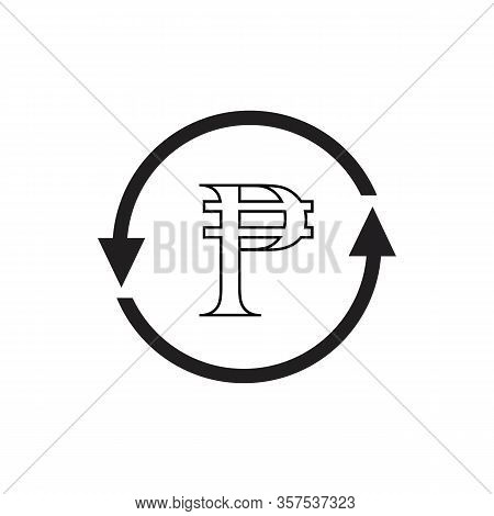 Philippines Banking Currency Symbol, Peso Vector Icon