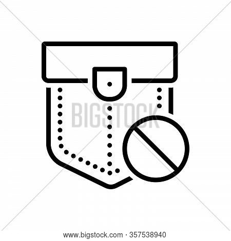 Black Line Icon For Nothing Not-a-thing Nill Zero Zilch Diddly-squat Ban Prohibited