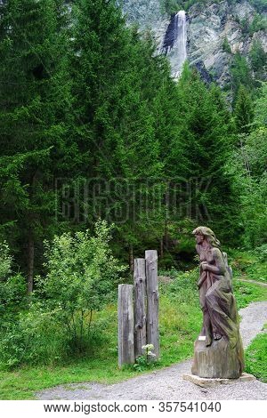 Jungfernsprung waterfall near Heiligenblut, Hohe Tauern National Park, Austria, Europe