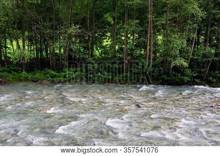 Summer alpine landscape in National Park Hohe Tauern, Austria. Panorama of the Alps, National Park Hohe Tauern