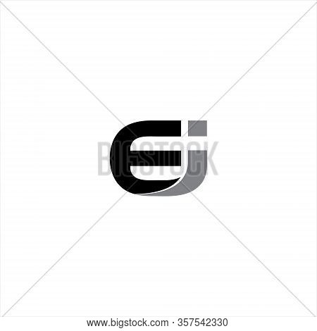 Initial Ej Logo Monogram Design Template. Simple Shape Elegant Style Modern Logo.