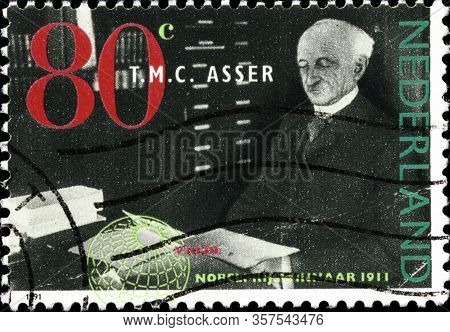 02.11.2020 Divnoe Stavropol Territory Russia Postage Stamp Netherlands 1991 Nobel Prize Winners Tobi
