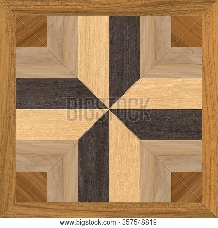 Abstract Paneling Seamless Pattern Background, Decorative Wooden Texture Tile For Wall And Floor