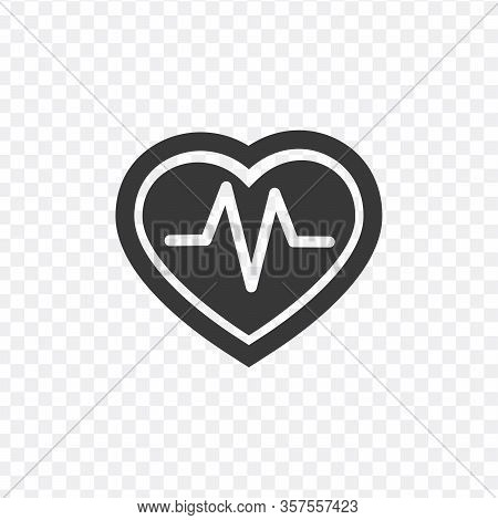 Heartbeat Heart Beat Pulse Flat Vector Icon For Medical Apps And Websites. Stock Vector Illustration